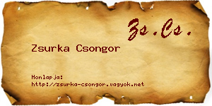 Zsurka Csongor névjegykártya